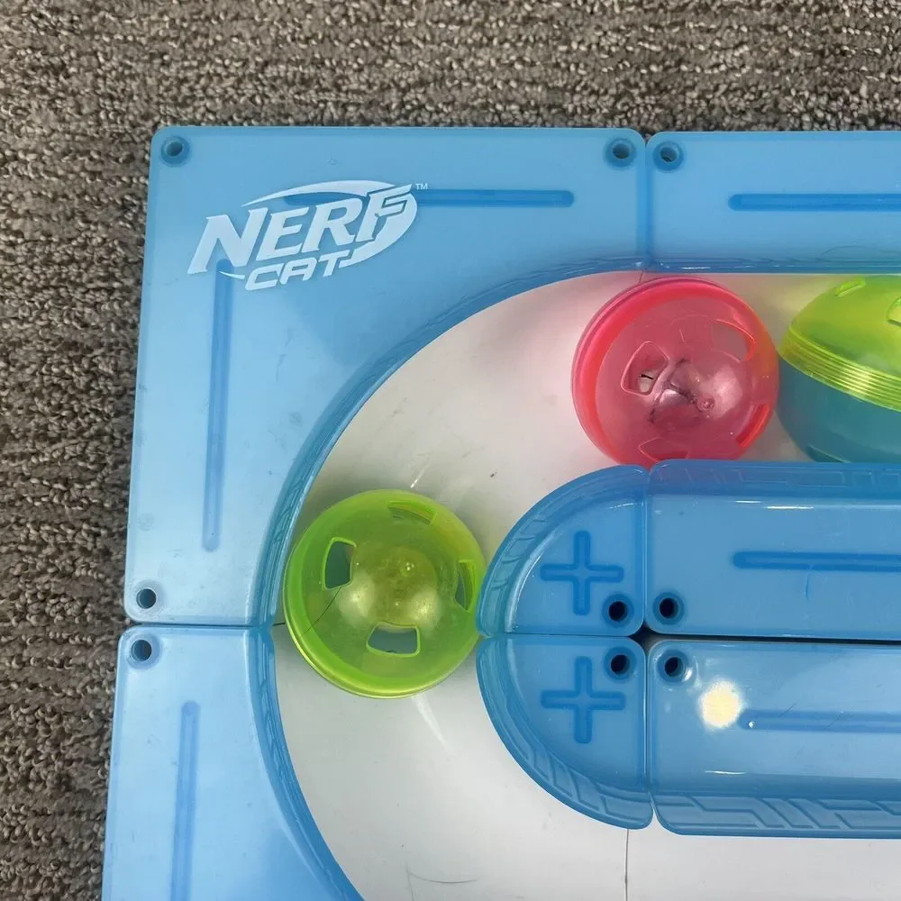 Nerf Modular Turbo Cat Track Toy Wtih 3 Balls Customize Shape Add Sets Gift Fast